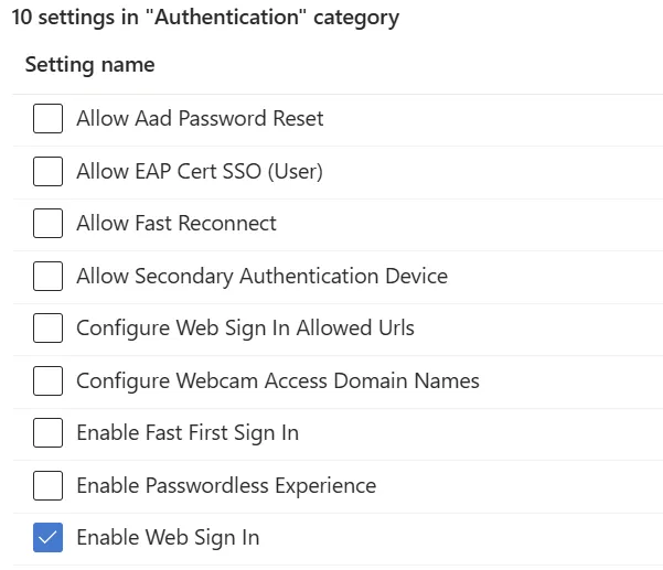 Configure Intune policy settings